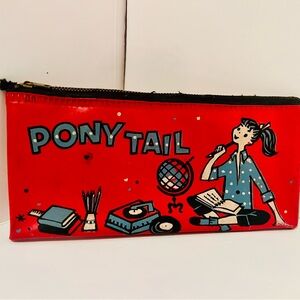 Vintage Pony Tail Vinyl Pencil Case Mid Century